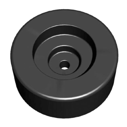 Abs stapelvoet 51 x 20mm Female