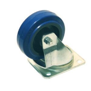 Zwenkwiel 100mm blauw